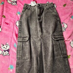 Falda de mesclilla larga